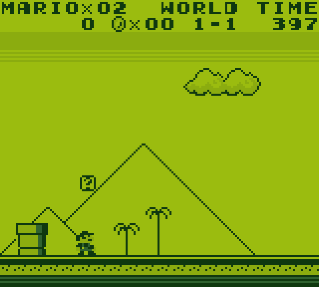 Super Mario Land, palette DMG verte